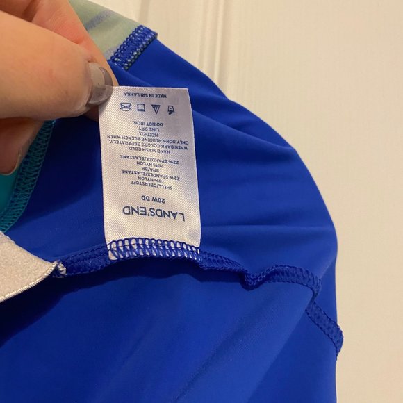 Land's End Tropical Racer Back Tankini - Picture 8 of 8